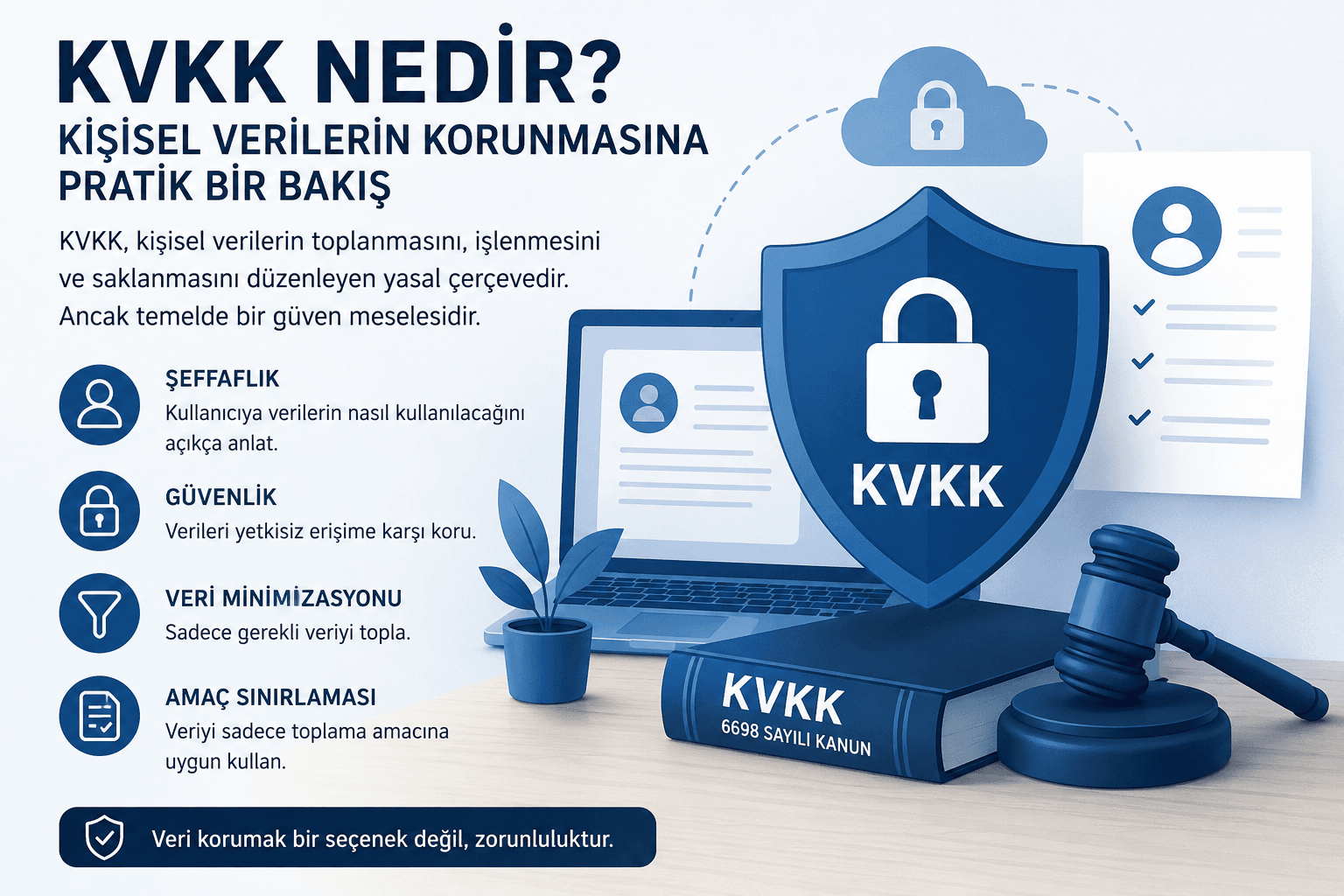Data privacy and protection concept illustration